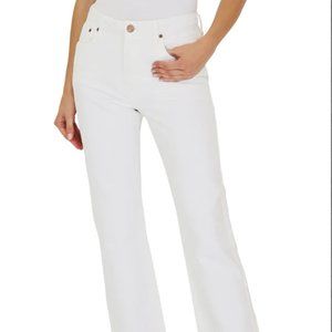 Avec Les Filles HIGH RISE STRAIGHT LEG CROPPED JEANS